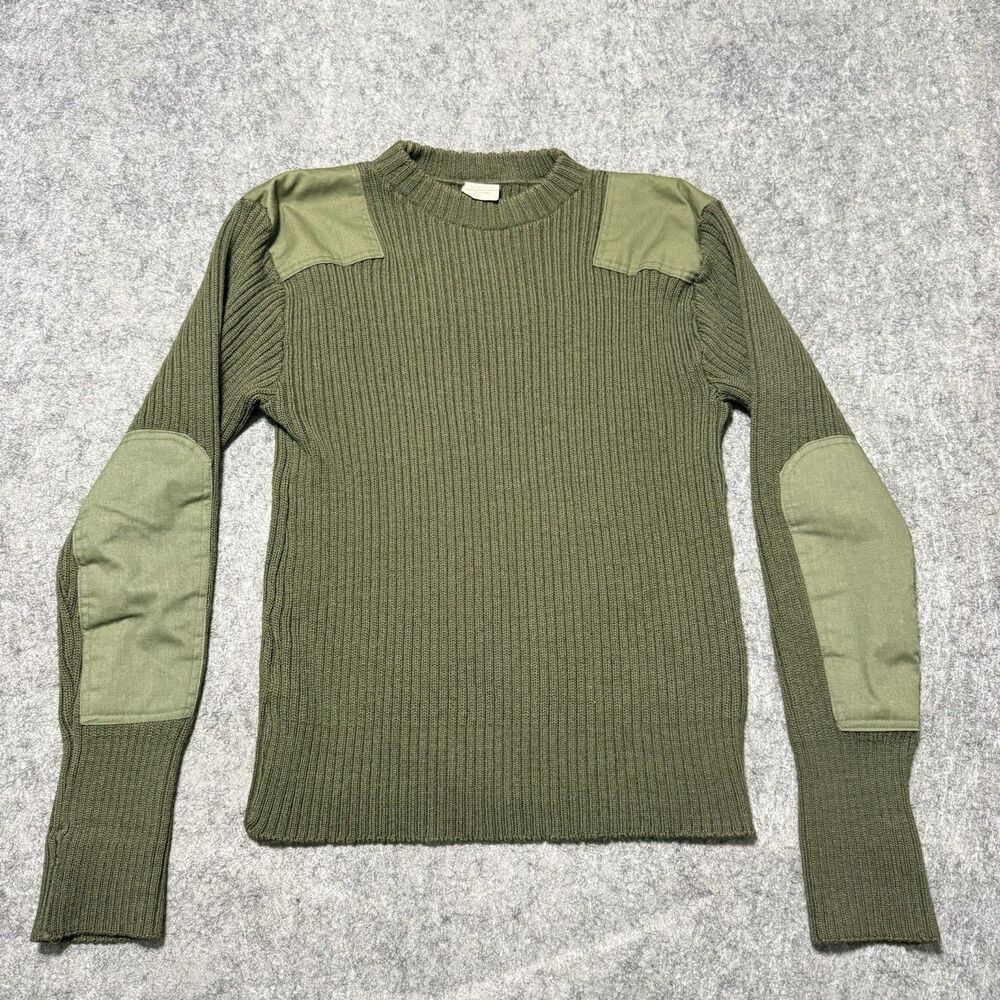 VTG 1993 US Military Woolly Pully Sweater Mens 44 Large OD Green Commando Army